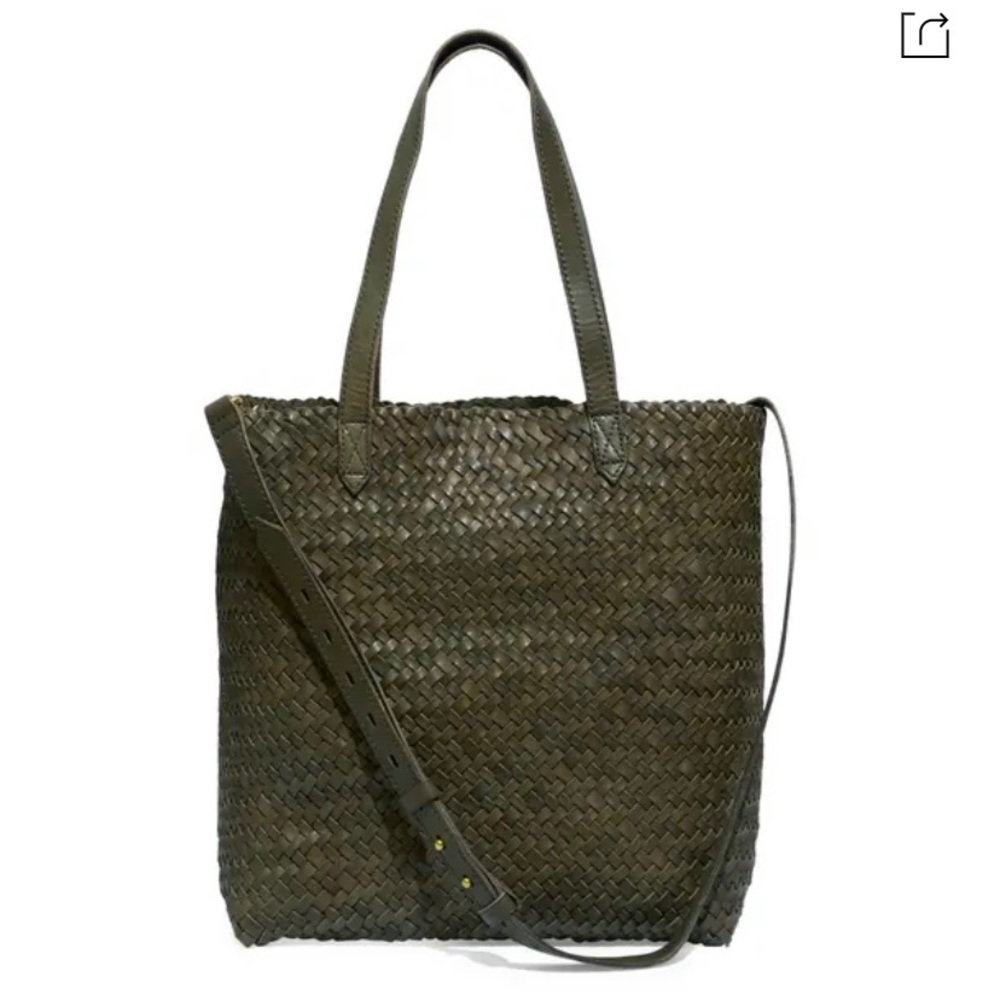 NWT Madewell Woven Leather Medium Transport